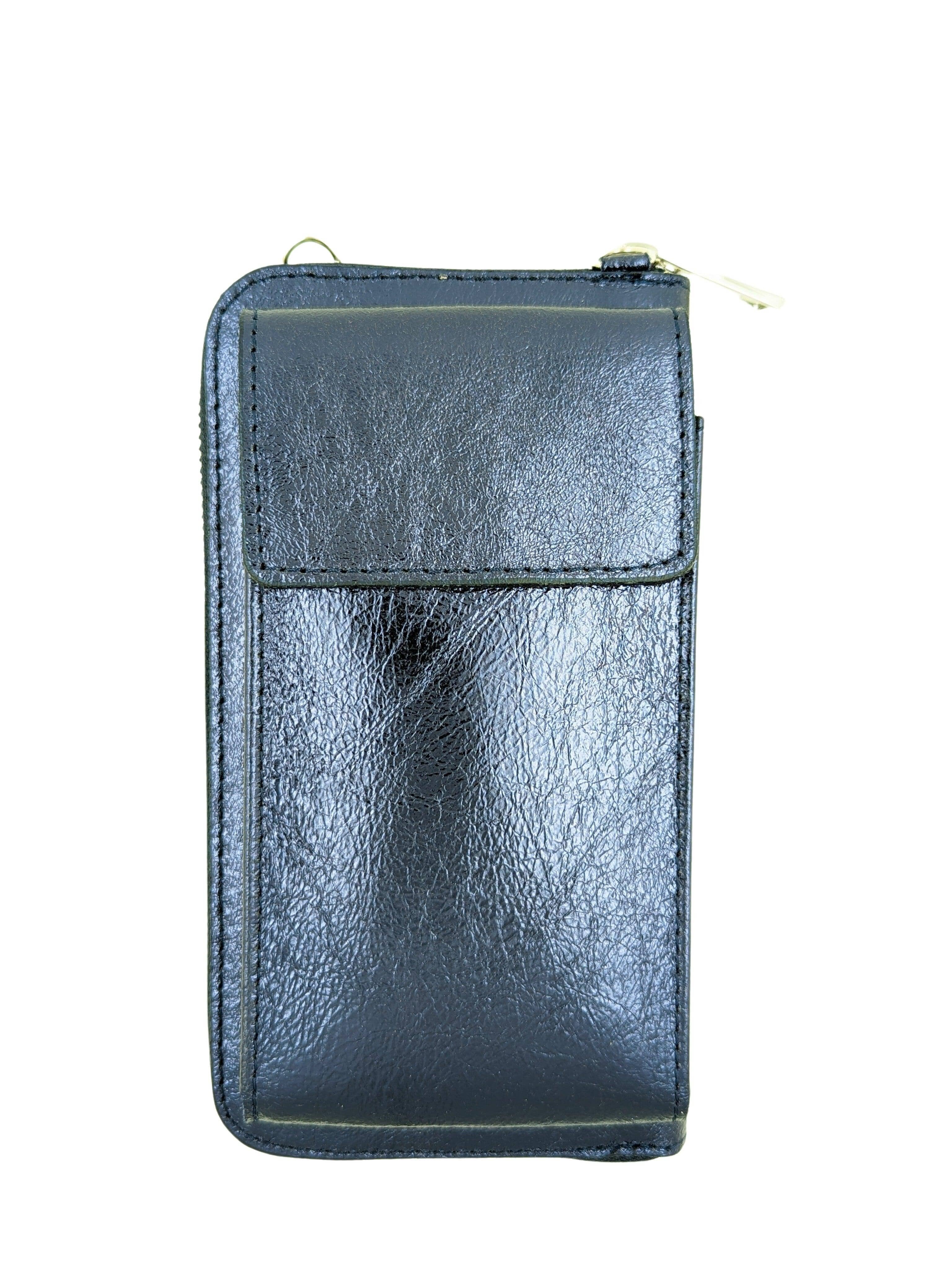 Handytasche mit Geldbeutel Handytasche Kolibri Ulm Marine Glitzer