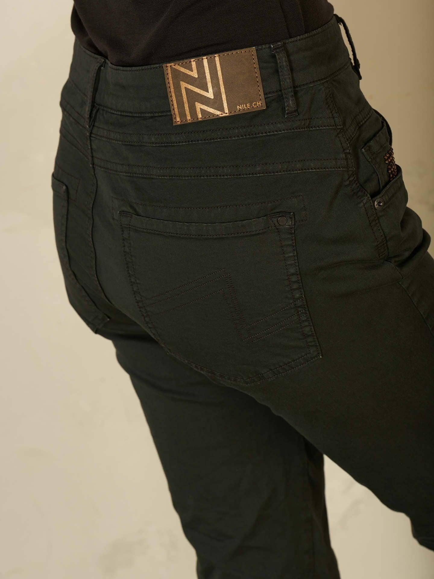 Hose Tapered Long Satin Jeanshose Nile petrol S