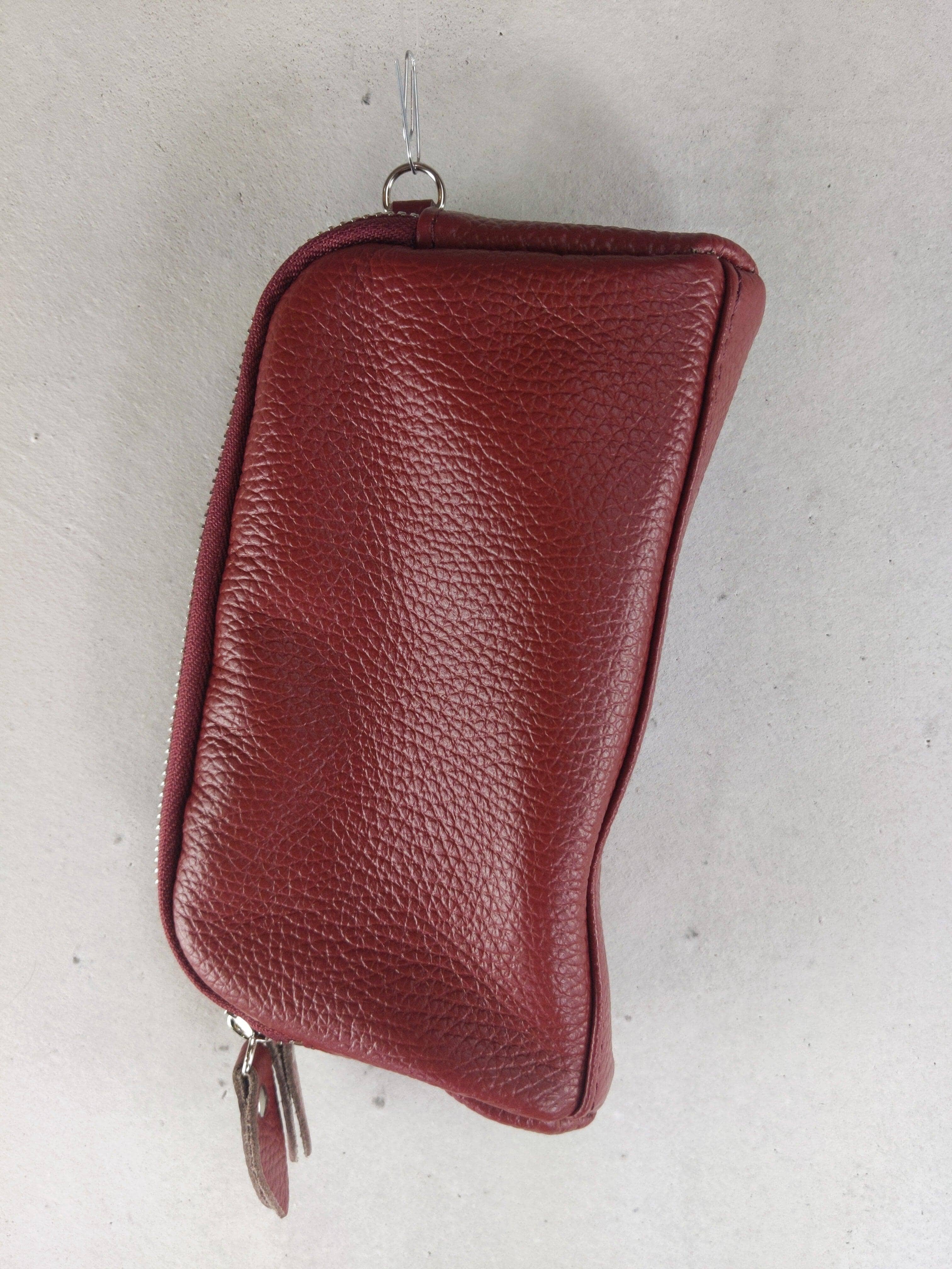 Kolibri Ulm - Kleine Ledertasche mit doppeltem Reißverschluss - kolibri-ulm.de - Accessoires, Bag, Handtasche, Handytasche, Leder, Ledertadsche, Ledertasche, Ledertaschen, Tasche