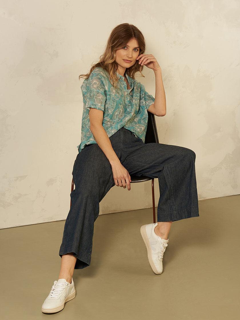 Nile - Blouse Cotton Silk - kolibri-ulm.de - Bluse, Blusen, Damen, Oberteile, SS22, Textilien