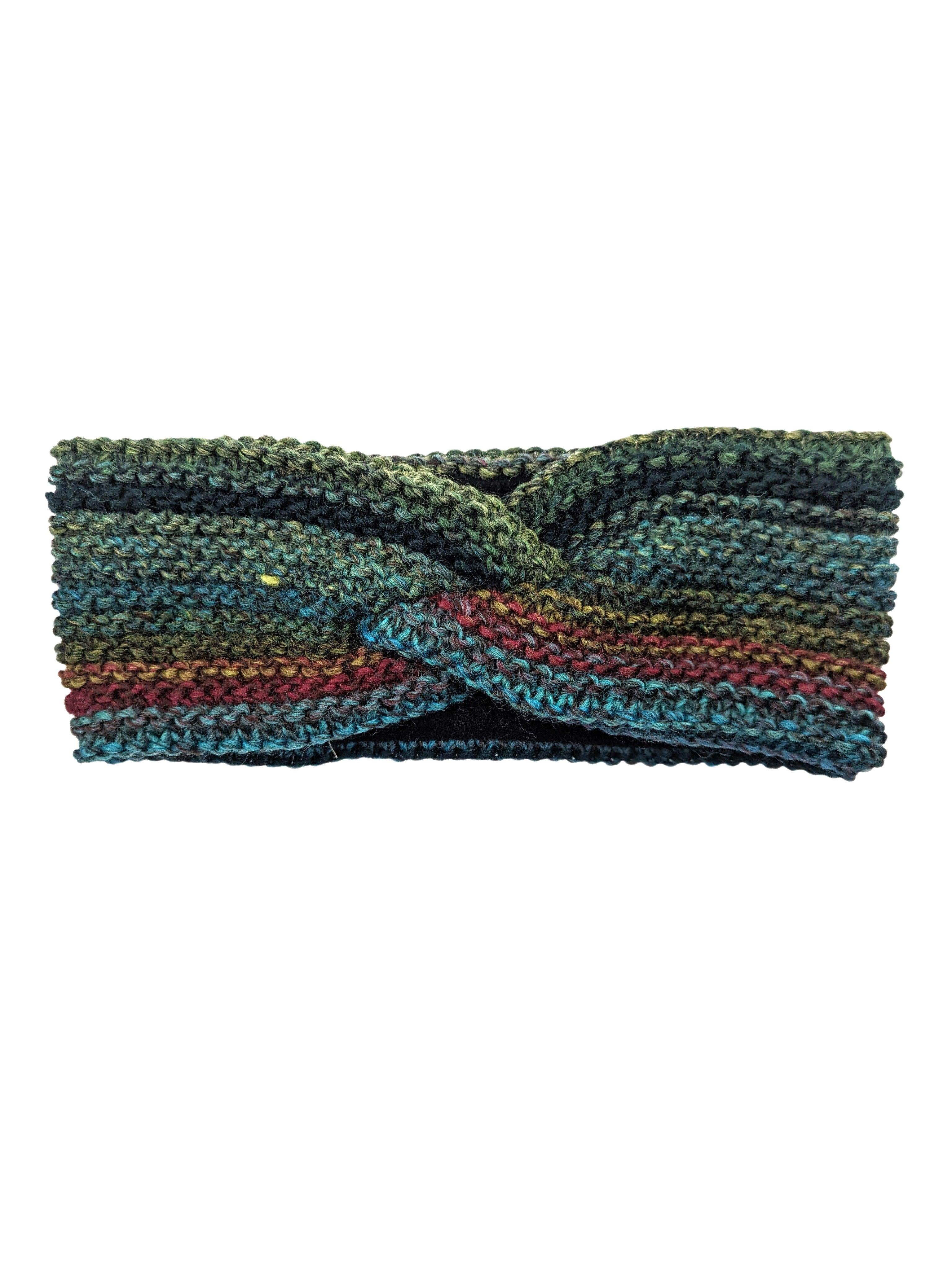 Gebeana - Stirnband verschlungen mit Fleecefutter - kolibri-ulm.de - Accessoires, Damen, Mütze, Mützen, Stirnband, Stirnbänder, Strick, Textilien, WS22