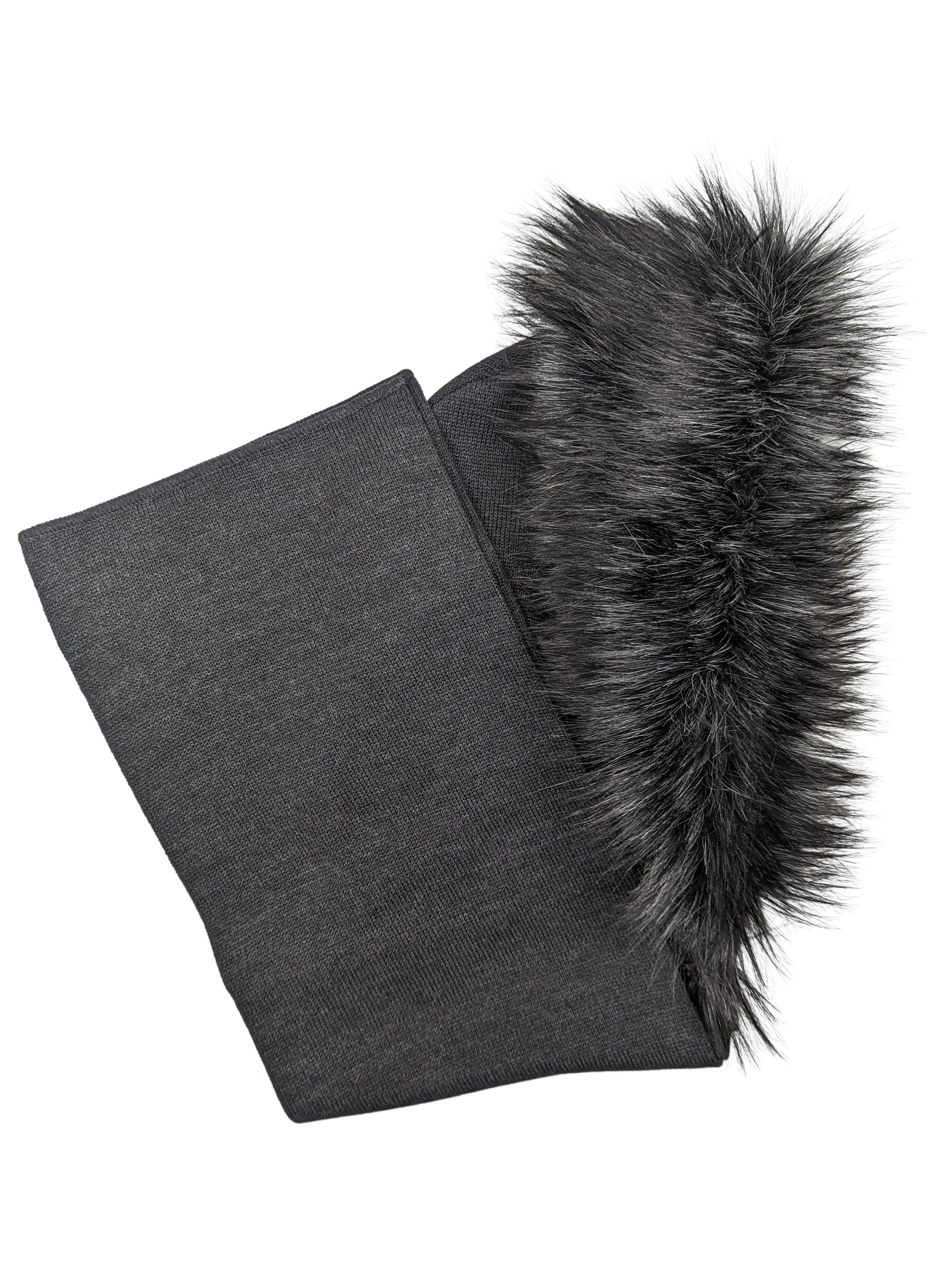 Gebeana - Schalhaube Strick mit Pelz - kolibri-ulm.de - Accessoires, Damen, Schal, Schals & Tücher, Textilien, Wollschal, Wollschals, WS22