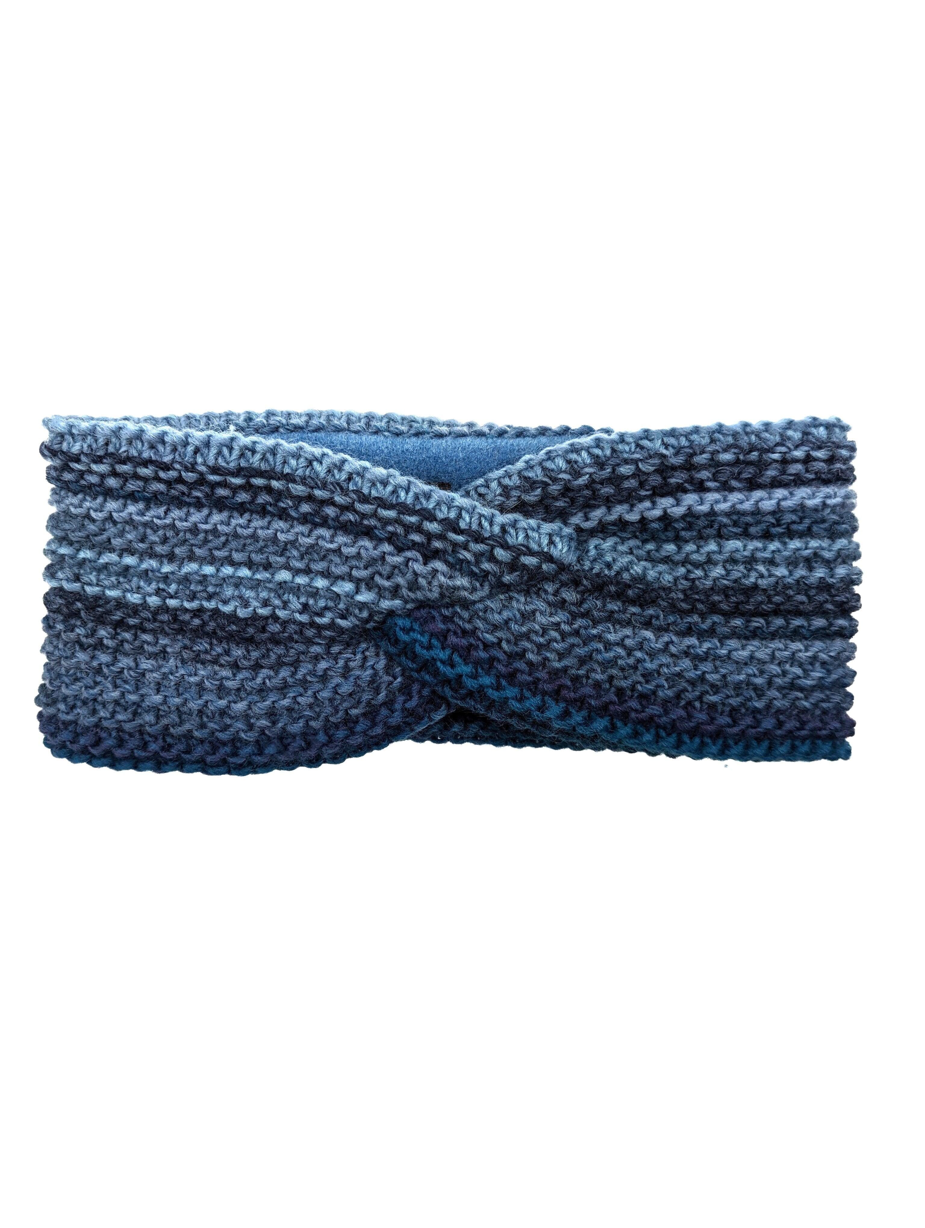 Gebeana - Stirnband verschlungen mit Fleecefutter - kolibri-ulm.de - Accessoires, Damen, Mütze, Mützen, Stirnband, Stirnbänder, Strick, Textilien, WS22