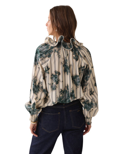 Bluse Flowers and Stripe