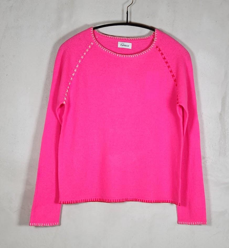 Neonpulli Pink Damenpullover