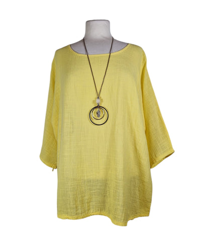 Bluse Lang mit Kette