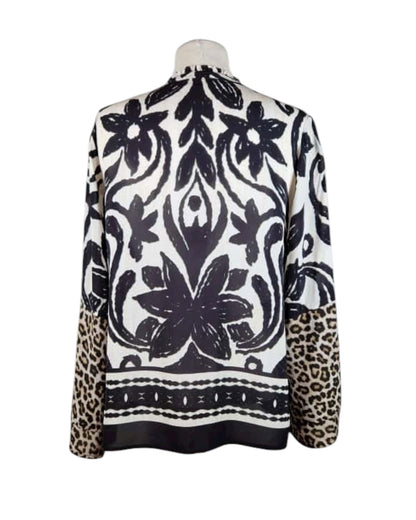 Satinbluse Black&White