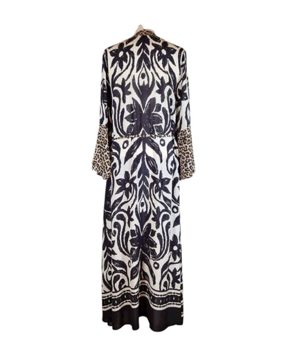 Satinkleid Black&White