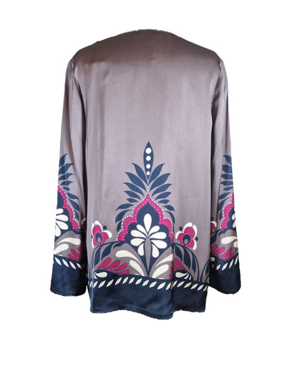 Bluse Ornament grey