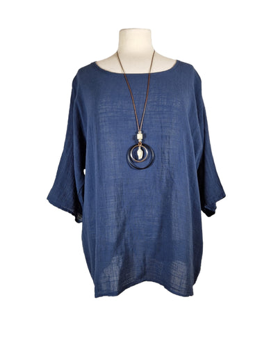 Bluse Lang mit Kette