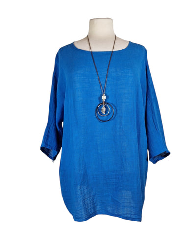 Bluse Lang mit Kette