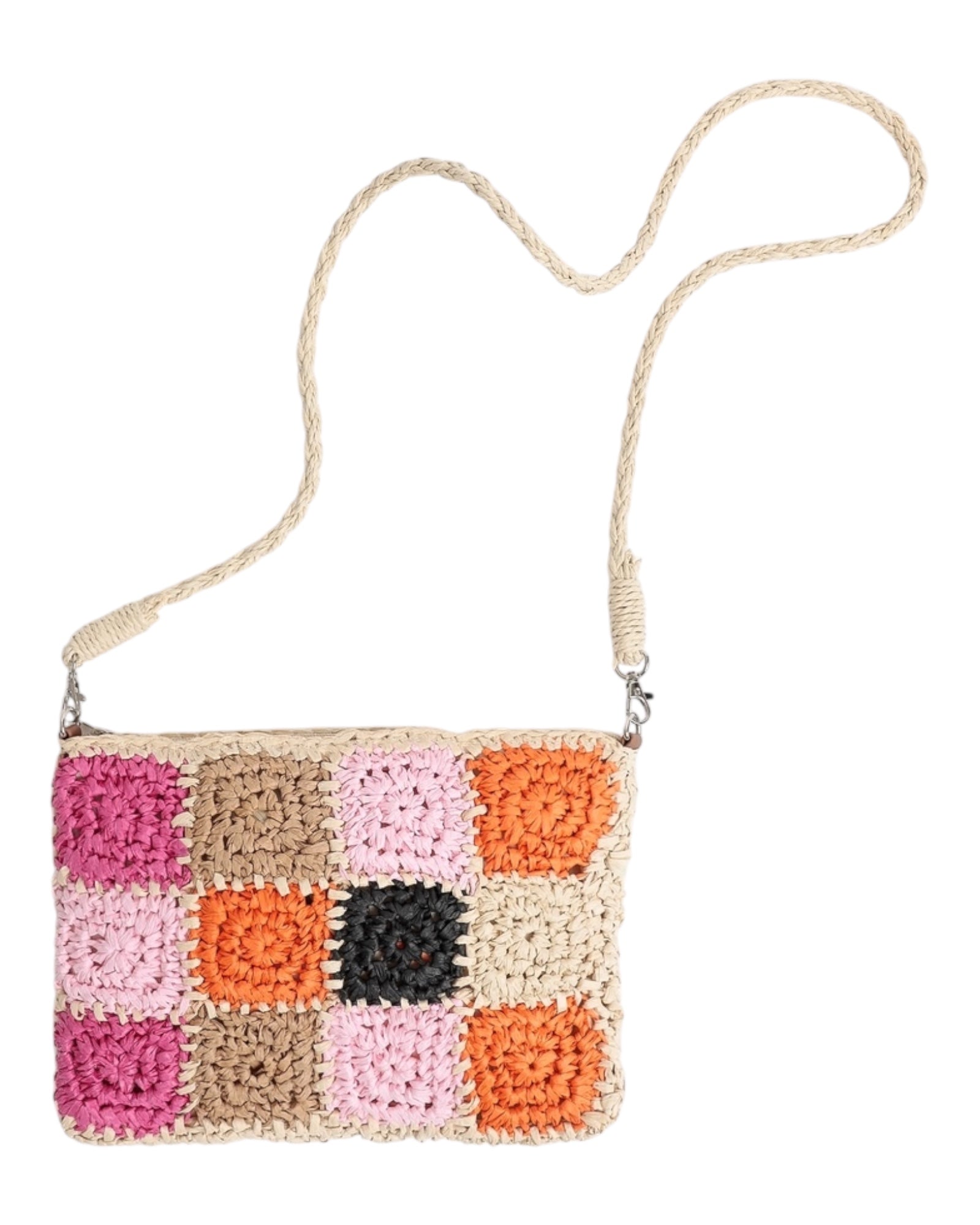 Häkelstrandtasche Quadrate