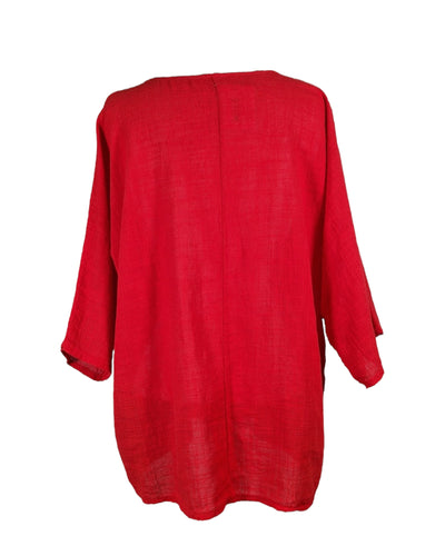 Bluse Lang mit Kette