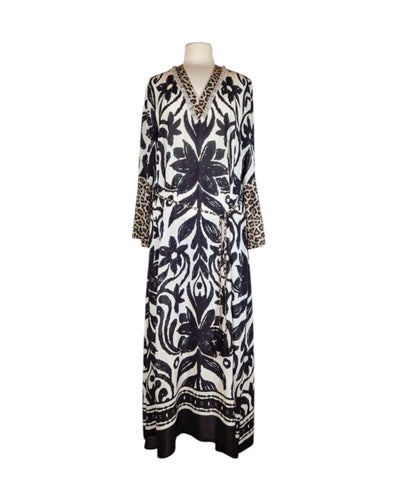 Satinkleid Black&White