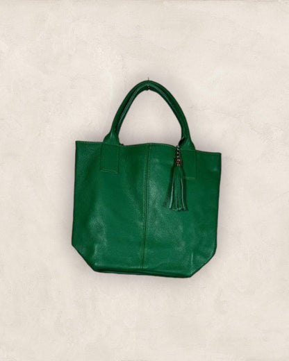 leather shopping bag