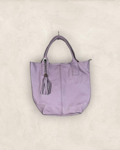 leather shopping bag
