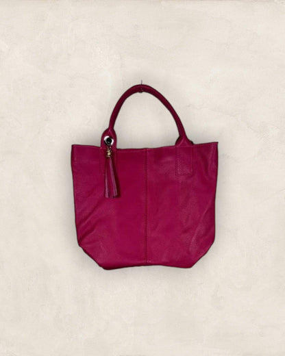 leather shopping bag