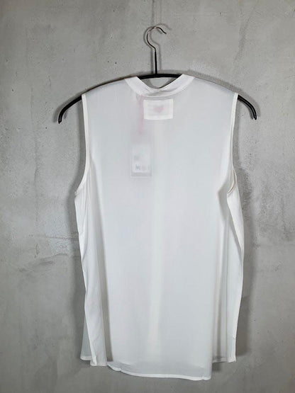 Blouse EsjaEP stand-up collar without sleeves