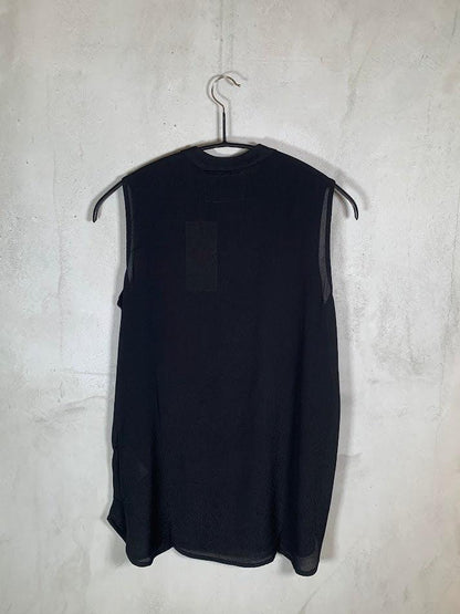 Blouse EsjaEP stand-up collar without sleeves