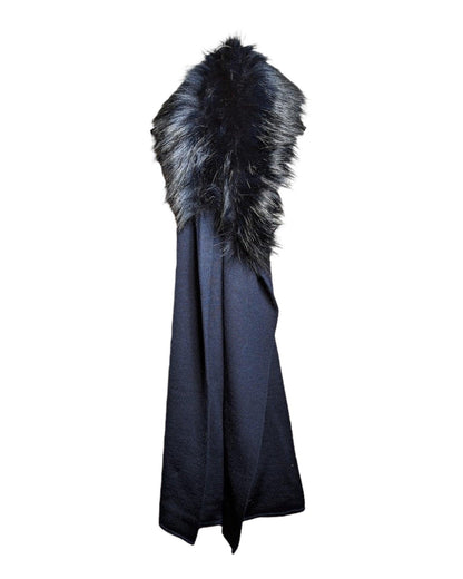 Schalhaube Strick mit Pelz