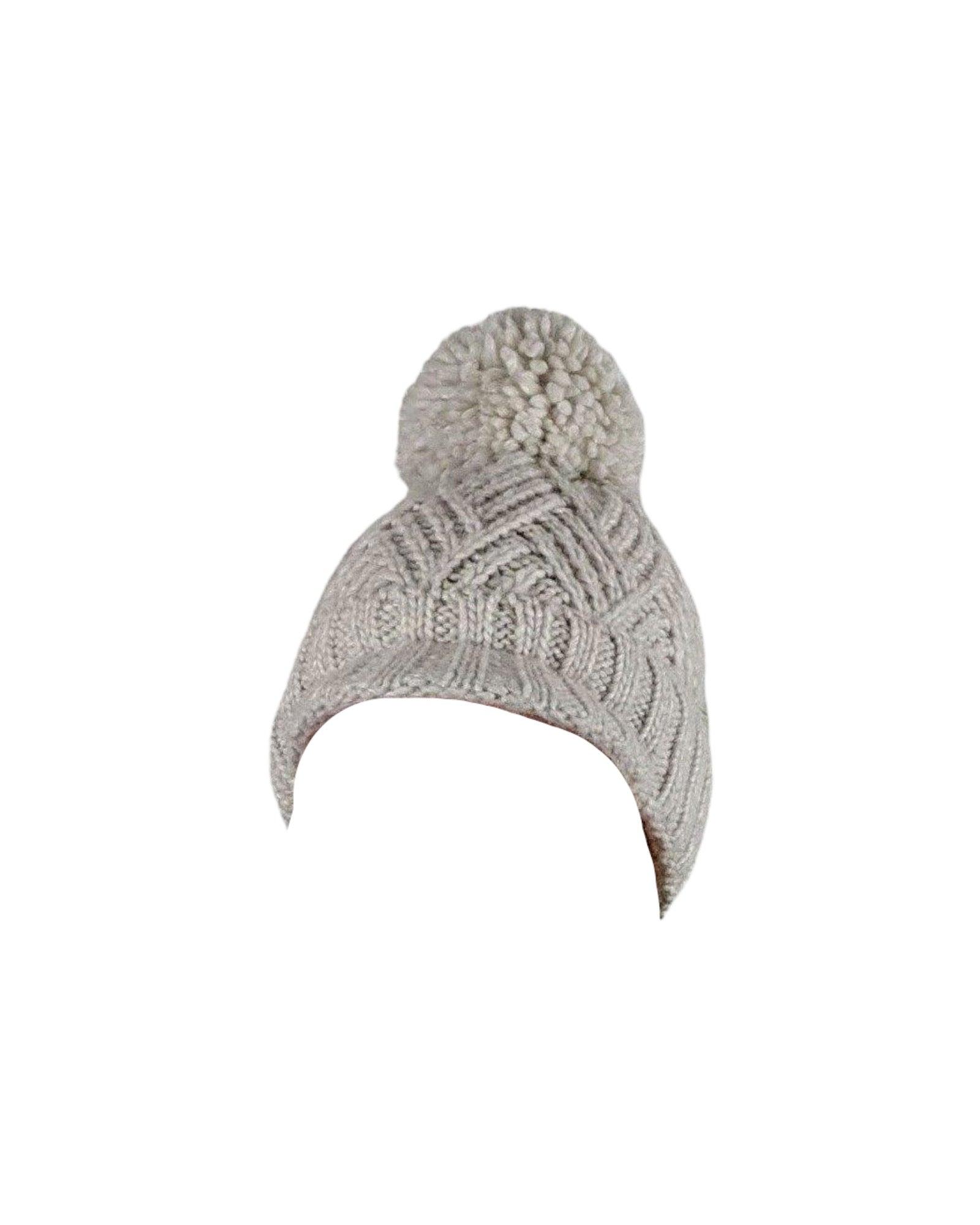 Casquette à visière avec pompon