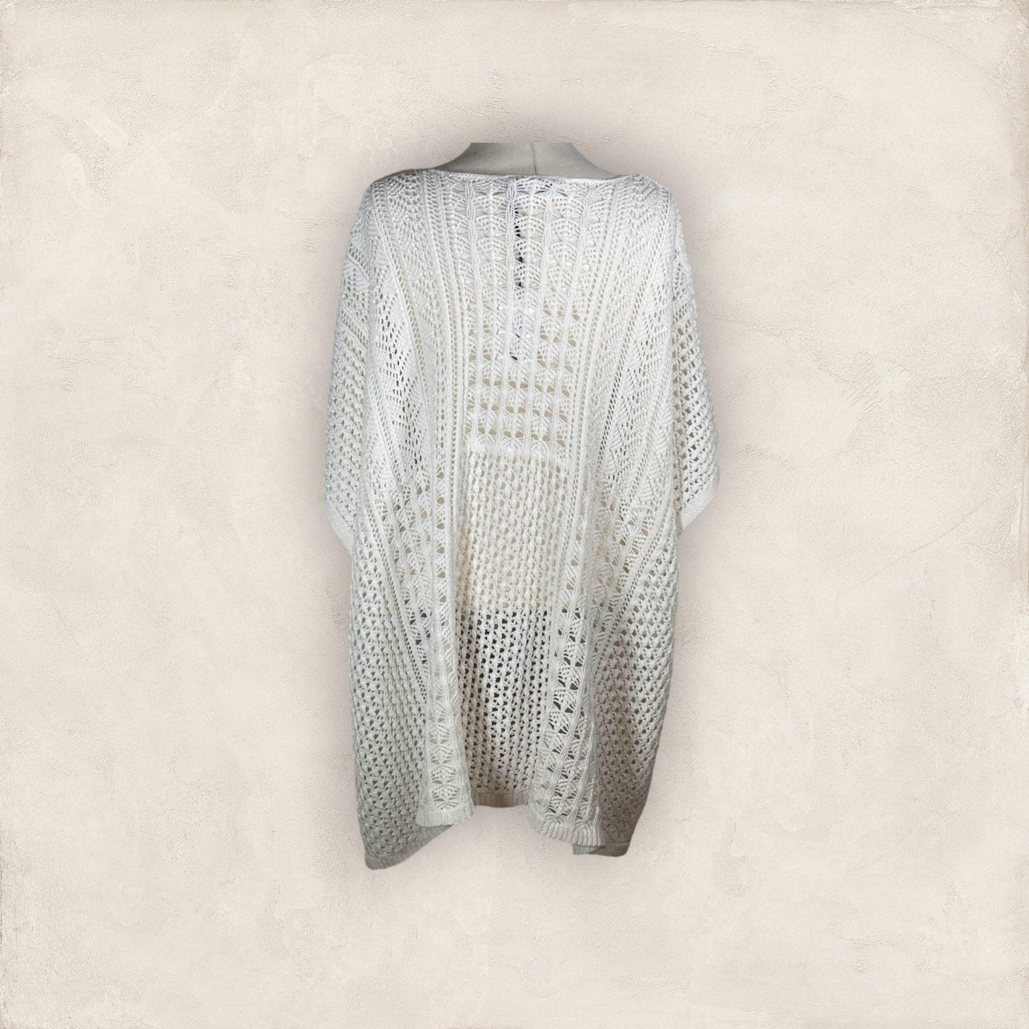 Strickponcho Strukturmuster Damenpulli gestrick