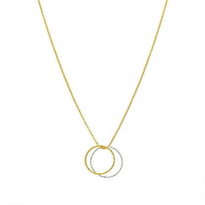 Collier LIAM argent 925 2 anneaux petit