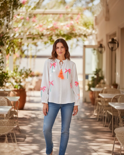 Leinenbluse Palmtress