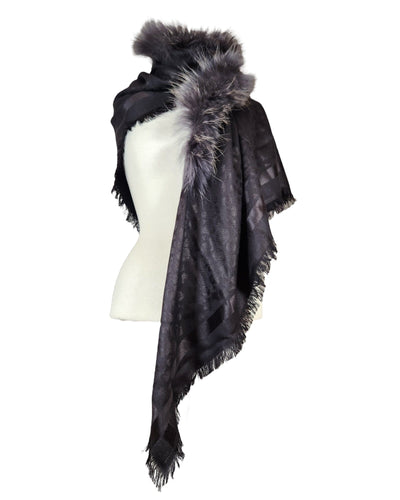 Alba Schal Mala Alisha Black 125x125 cm 