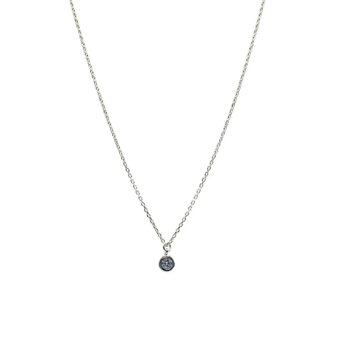 Amal Kette inrosa Silber Kette 40 – 42,5 cm, Zirkonia 0,5 cm 