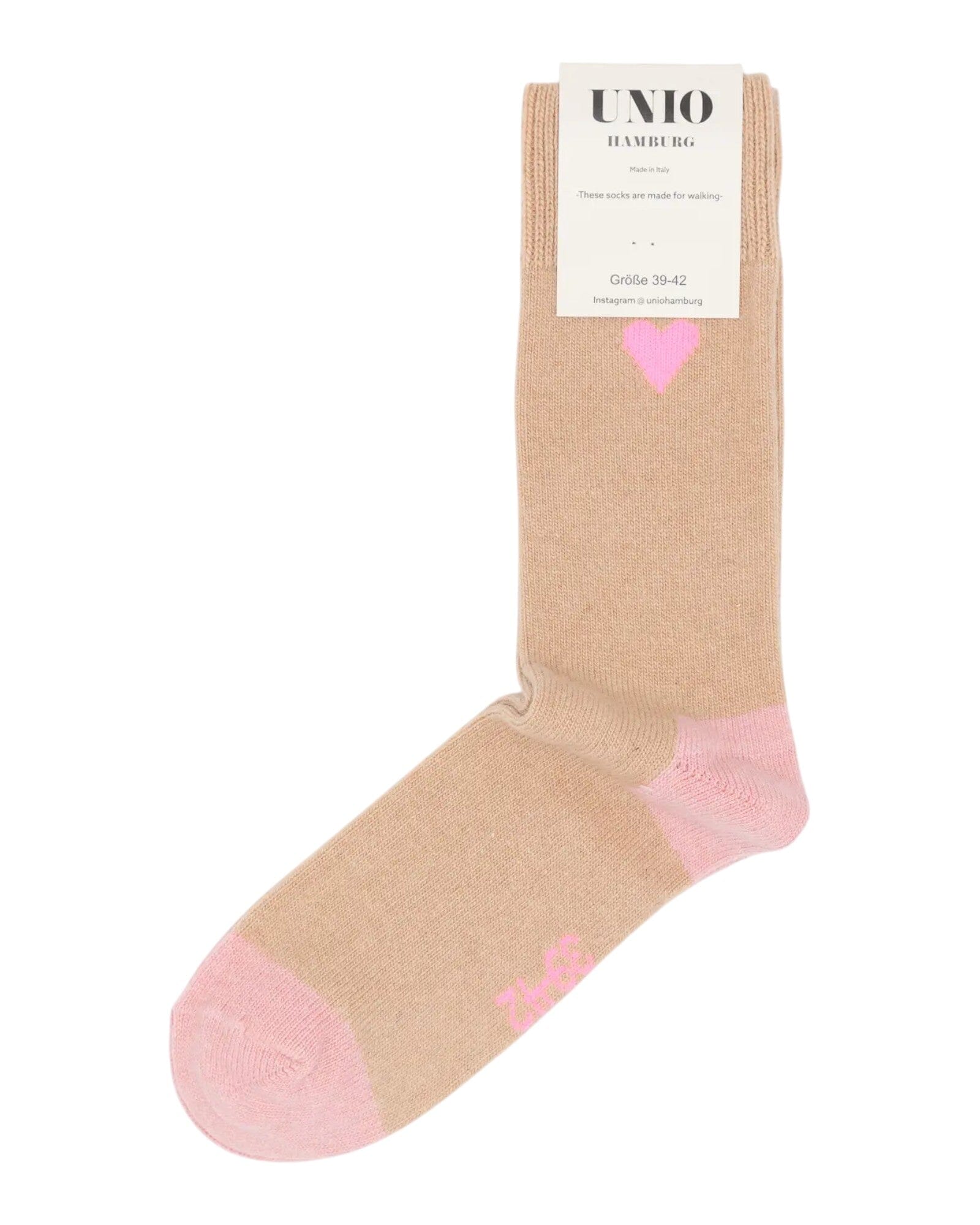 Amore Cashmere Socken UNIO 02 Toast-Pink 36-38 
