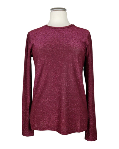 Basic Tee Shirt Summum Woman 335 Dark Burgundy S 