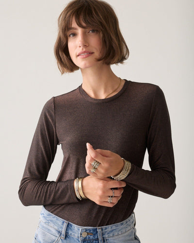 Basic Tee Shirt Summum Woman 754 Dark Chocolate S 