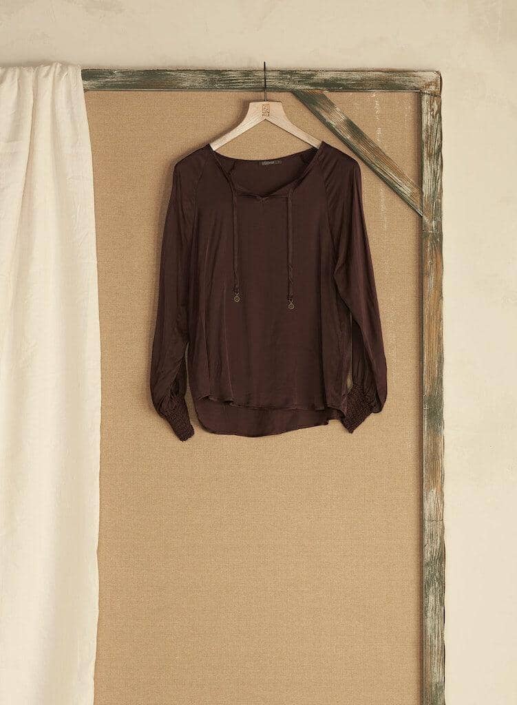 Blouse Shirt Bluse Nile Aubergine S 