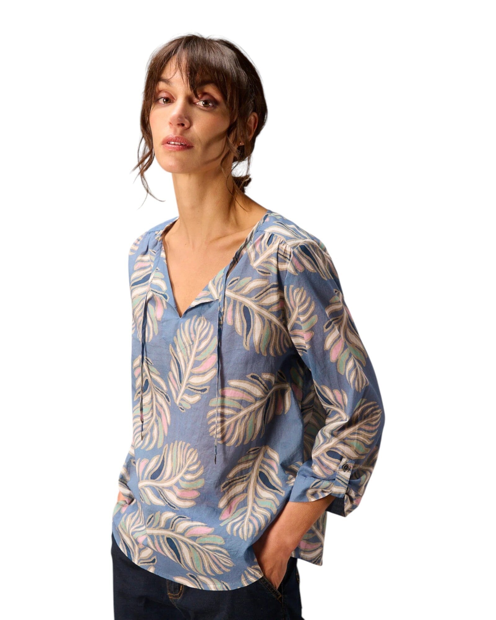 Bluse 3/4 Arm Bluse Nile Steel S 