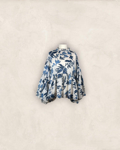 Bluse Bluse Kolibri Ulm Blau/Offwhite Einheitsgröße 