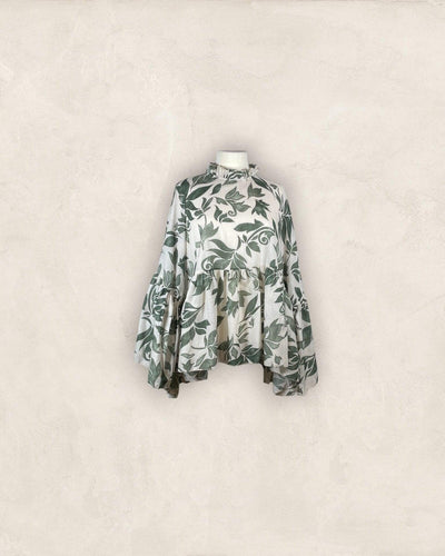 Bluse Bluse Kolibri Ulm Khaki/Creme Einheitsgröße 