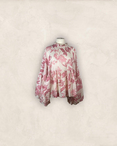 Bluse Bluse Kolibri Ulm Rosa/Creme Einheitsgröße 