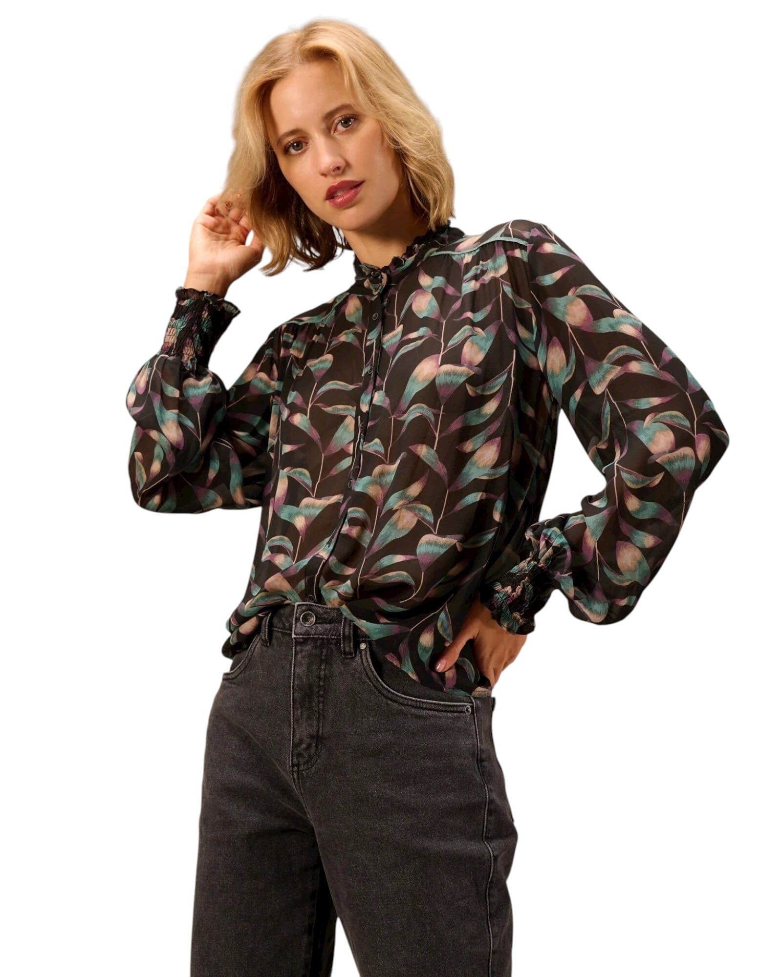 Bluse Bluse Nile Coffee S 