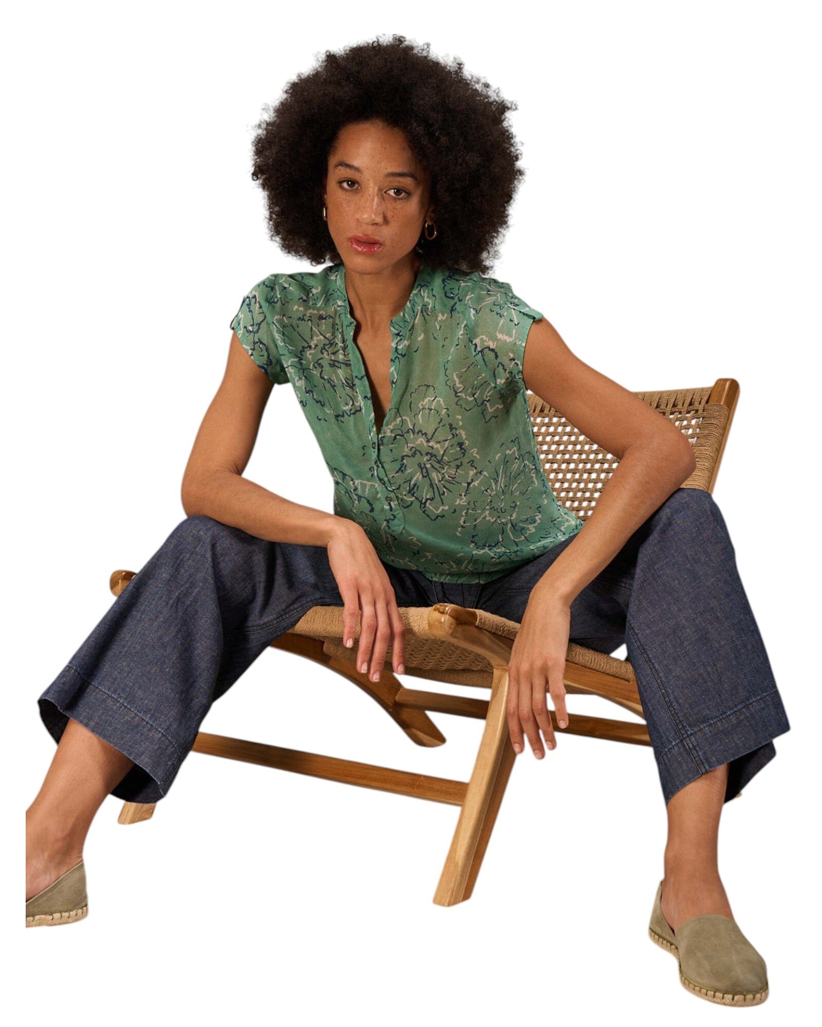 Bluse Bluse Nile Green S 