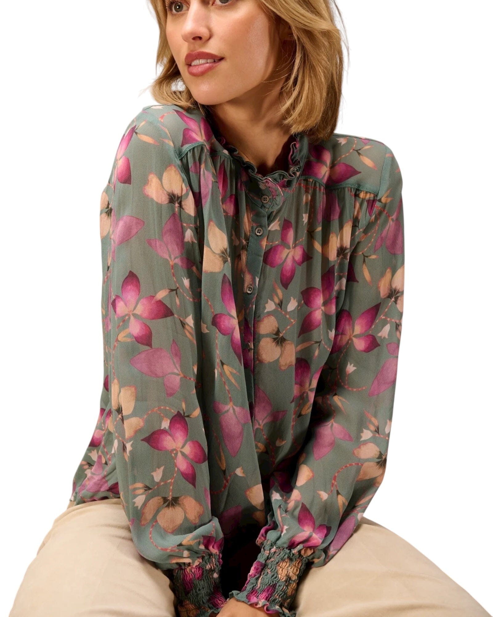 Bluse Bluse Nile Seagreen S 