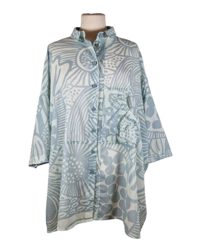 Bluse Bluse Rundholz Black Label 477 Mint Lime Print S 