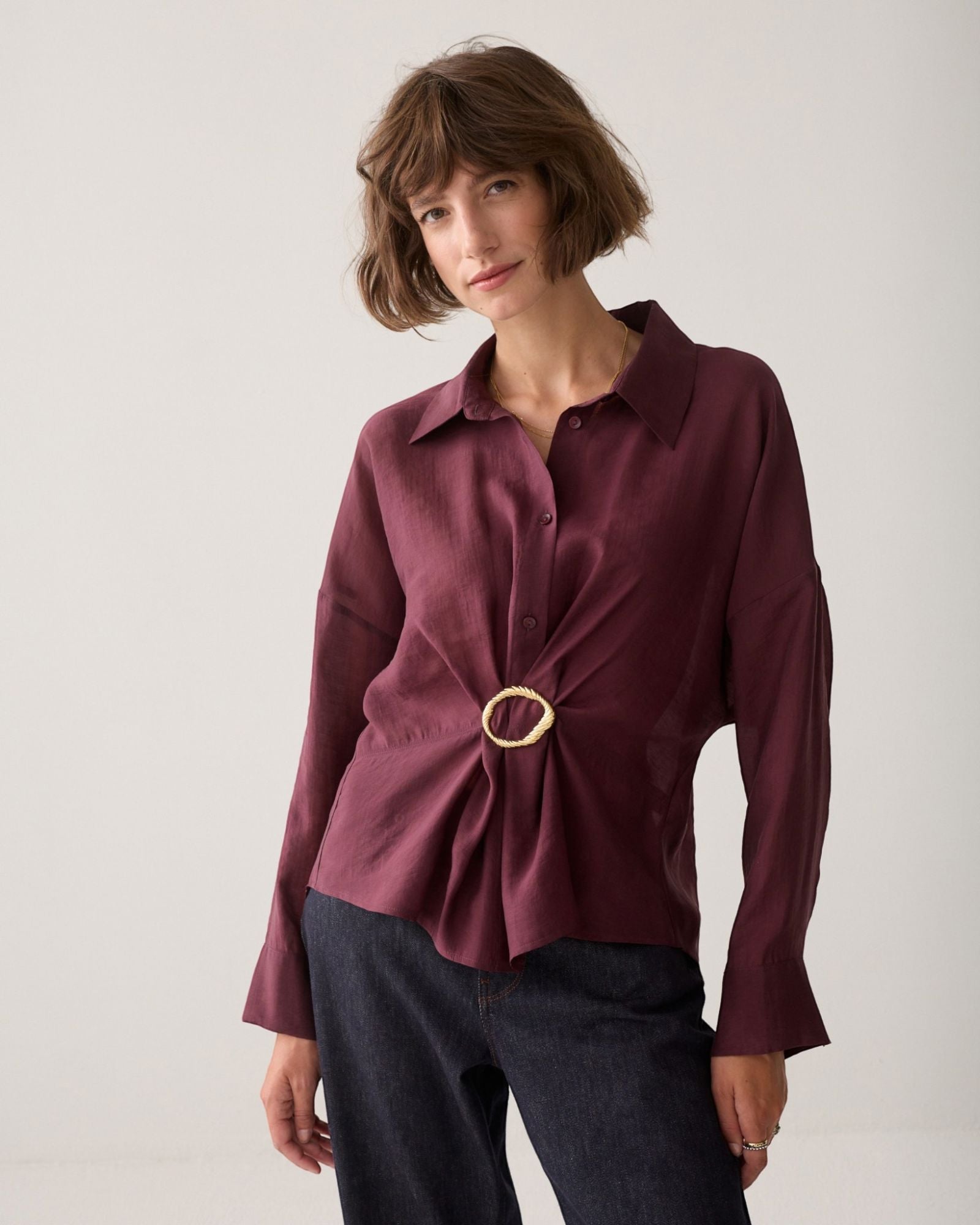 Bluse Bluse Summum Woman 335 Dark Burgundy 36 
