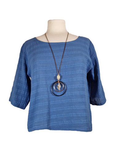 Bluse Kurz mit Kette Bluse Kolibri Ulm Jeansblau Einheitsgröße 