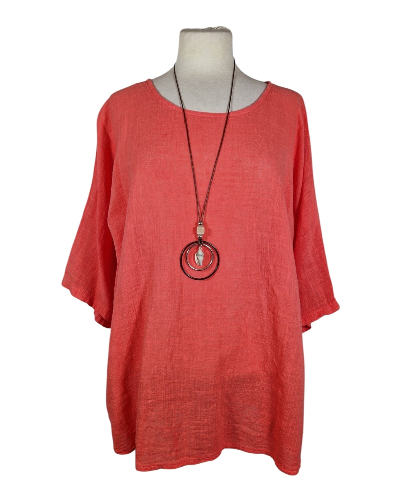 Bluse Lang mit Kette Bluse Kolibri Ulm Apricot Einheitsgröße 