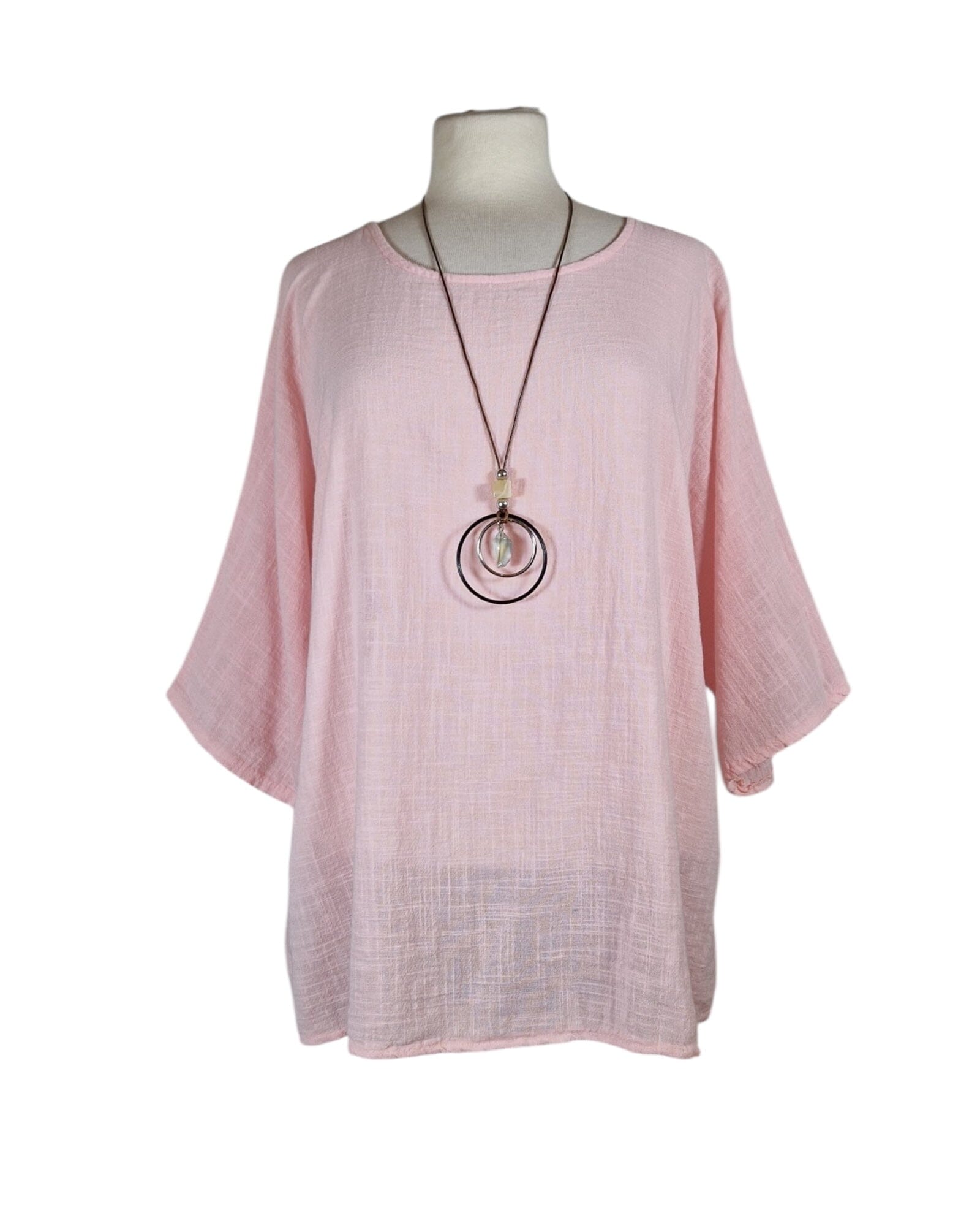 Bluse Lang mit Kette Bluse Kolibri Ulm Rosa Einheitsgröße 