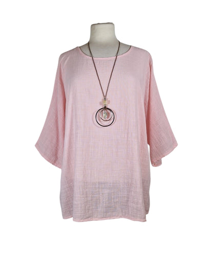 Bluse Lang mit Kette Bluse Kolibri Ulm Rosa Einheitsgröße 