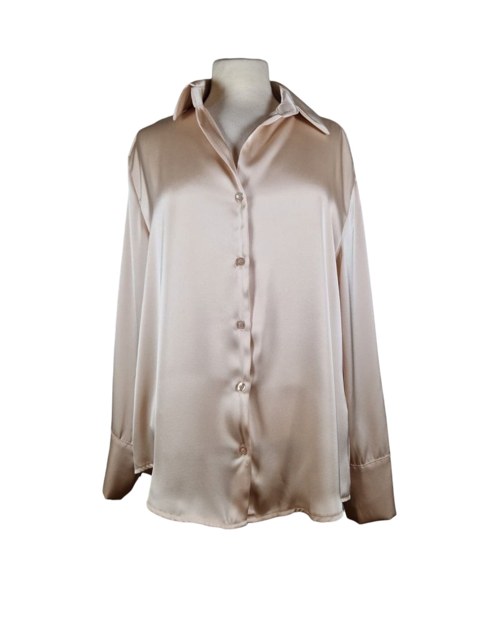Bluse Satin Bluse Kolibri Ulm Beige Einheitsgröße 
