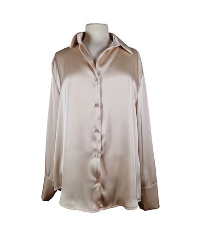 Bluse Satin Bluse Kolibri Ulm Beige Einheitsgröße 