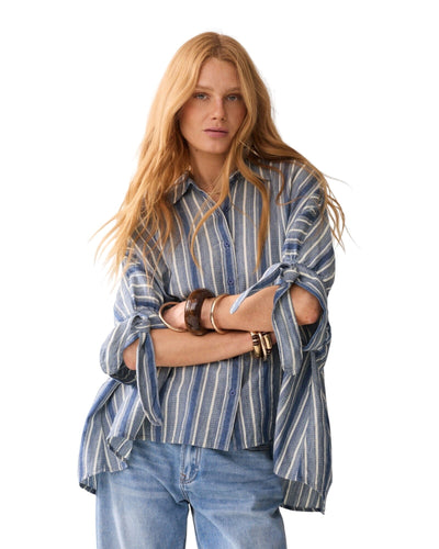 Bluse Stripe Indigo Bluse Summum Woman 